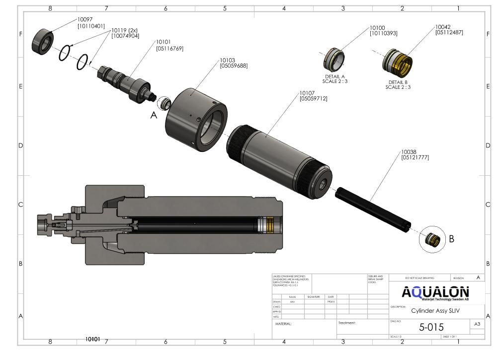 Nut, Hp Cyl. 3-3/4" SLIV, 05059688 view 2