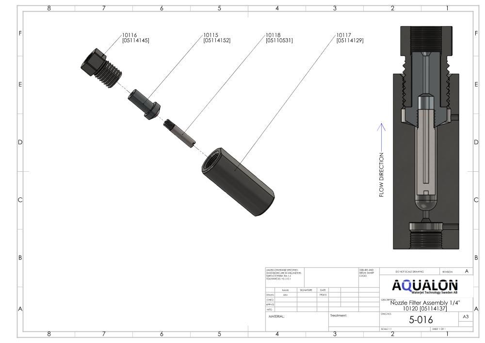 Retaining nut, Nozzle filter 1/4", 05114145 view 2