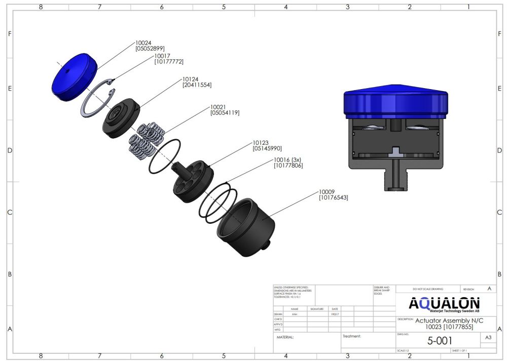 N/C Cutting valve assembly, Without nozzle tube, 20454354 view 3