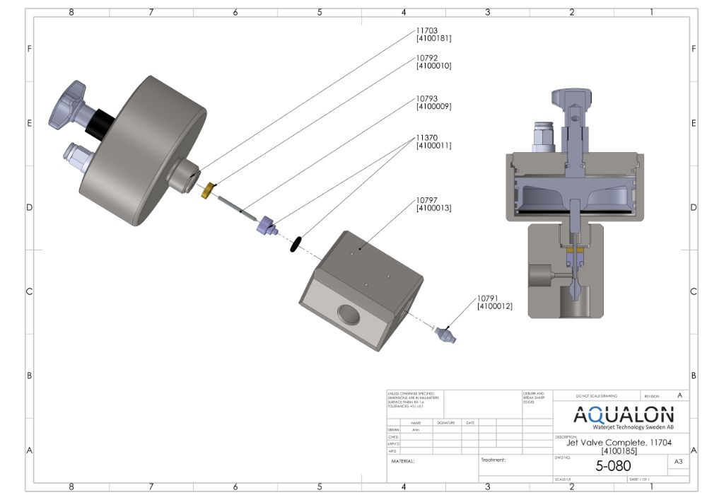 Repair kit- HP Pneumatic valve, 4100326 view 4