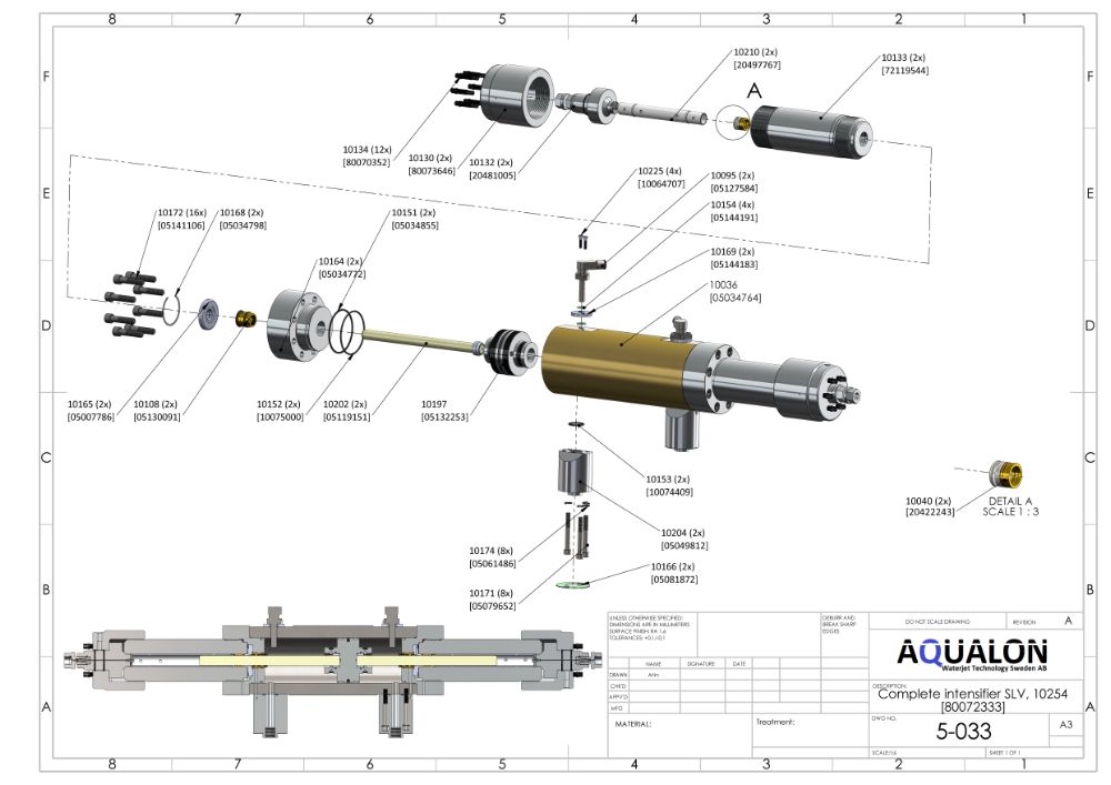 SLV 50 SHIP bronze service kit view 3