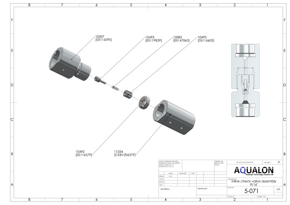 Inline Check valve body view 2