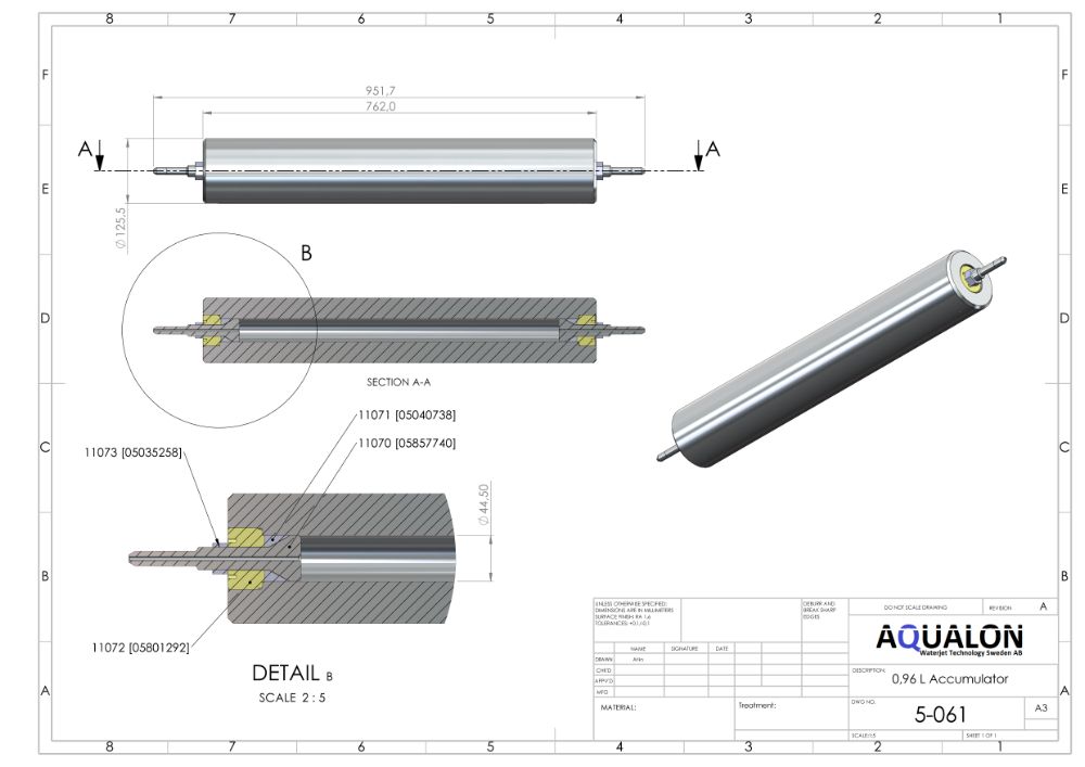 Accumulator Assy 0,96L, TÜV 05040696 view 2