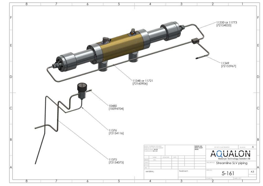 HP tube with couplings 3/8", 72160906 view 4