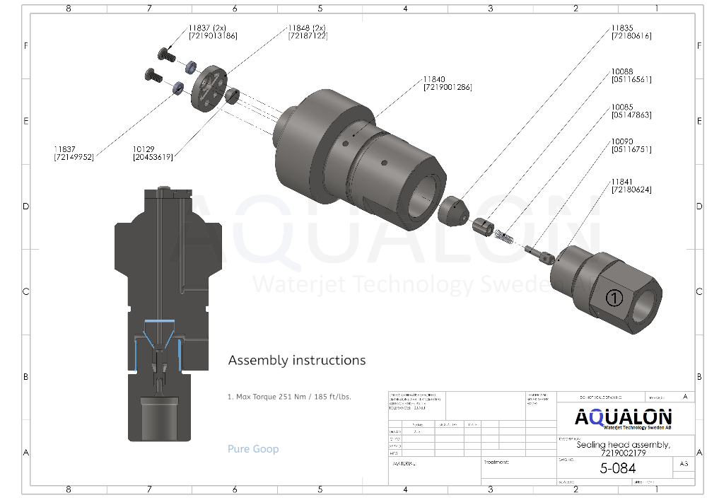 Check valve body, SLPRO III, 90k, 7219001286 view 2