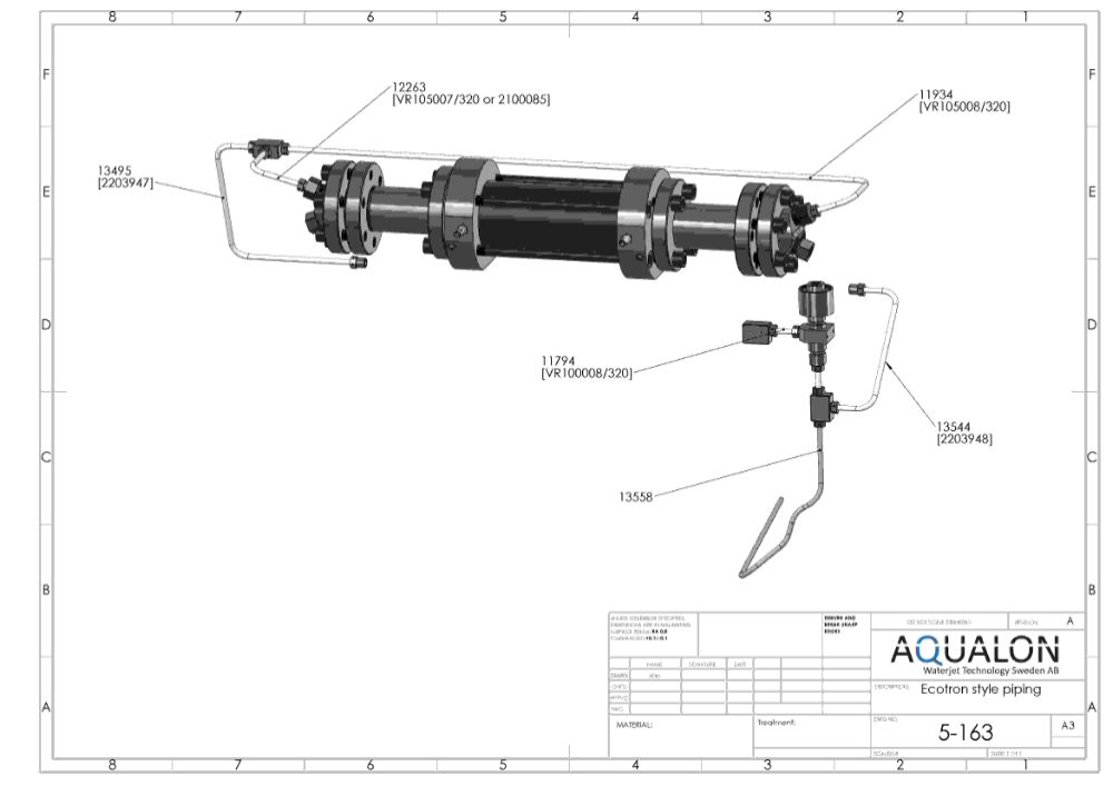 HP bent tube, VR080102-320