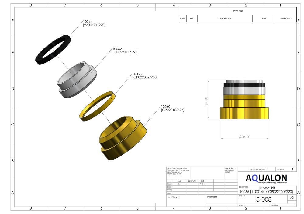 HT022 style Intensifier, Gold service kit view 7
