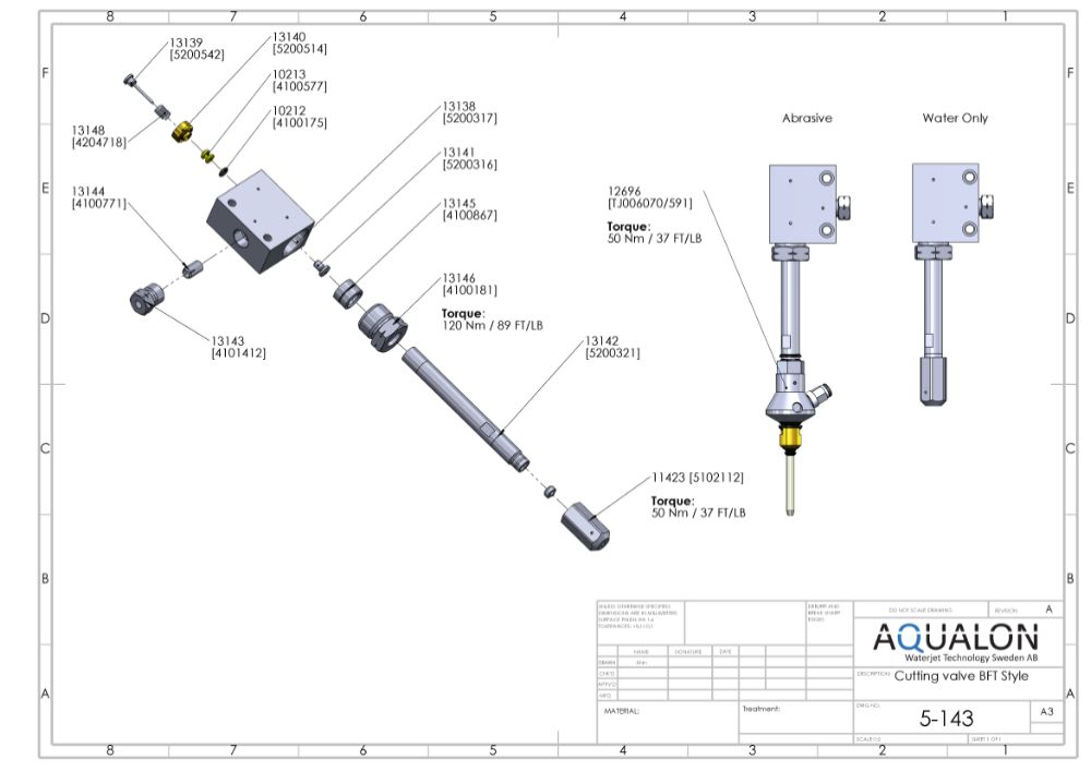 Cutting valve, Repair kit, WJ-56-0018, 1204289 view 2