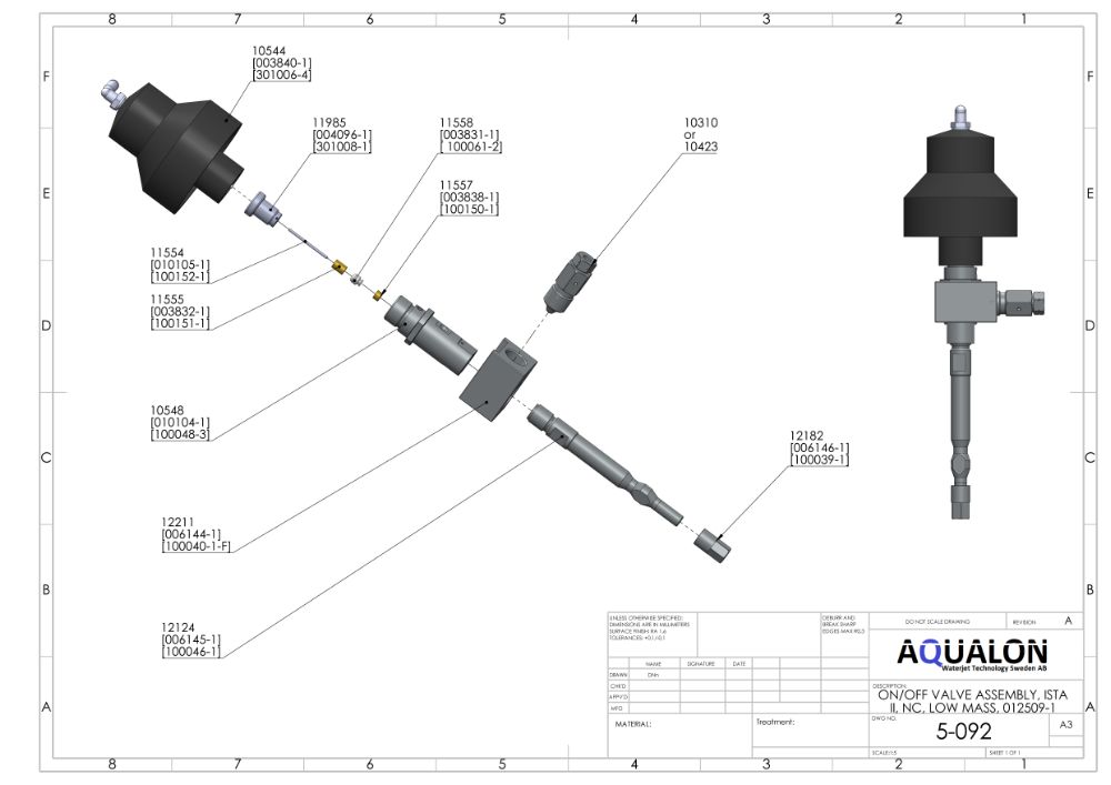 On / Off Valve Assembly, Insta II, NC, 012506-1 view 2